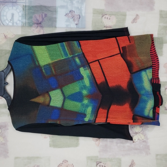 Black & red stretch button front cardigan - Picture 4 of 4